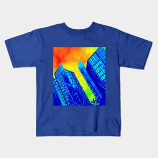 Alien London cityscape Kids T-Shirt